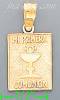 14K Gold Mi Primera Comunion Religious Charm Pendant