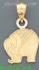 14K Gold Elephant Good Luck Charm Pendant