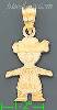 14K Gold It's a Girl Baby Charm Pendant