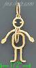 14K Gold Wire Boy Figure Baby Charm Pendant