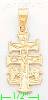 14K Gold Caravaca Crucifix Cross Religious Charm Pendant