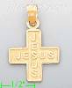 14K Gold Jesus Cross Religious Charm Pendant