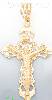 14K Gold Cross Dia-Cut Charm Pendant