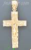 14K Gold Cross Dia-Cut Charm Pendant