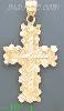 14K Gold Cross Dia-Cut Charm Pendant