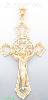 14K Gold Cross Dia-Cut Charm Pendant