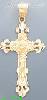 14K Gold Cross Dia-Cut Charm Pendant