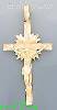 14K Gold Cross Dia-Cut Charm Pendant