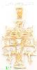 14K Gold Cross Dia-Cut Charm Pendant