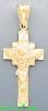 14K Gold Cross Dia-Cut Charm Pendant