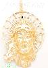 14K Gold Jesus Christ Dia-Cut Charm Pendant