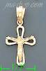 14K Gold Cross Dia-Cut Charm Pendant