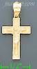 14K Gold Cross Dia-Cut Charm Pendant