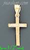 14K Gold Cross Dia-Cut Charm Pendant