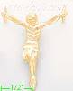 14K Gold Crucifix Dia-Cut Charm Pendant