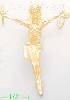 14K Gold Crucifix Dia-Cut Charm Pendant