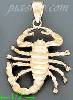 14K Gold Scorpion Animal Dia-Cut Charm Pendant