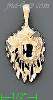 14K Gold Lion Head Animal Dia-Cut Charm Pendant