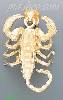 14K Gold Scorpion Animal Dia-Cut Charm Pendant