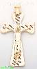 14K Gold Crucifix Italian Enamel Cross Charm Pendant