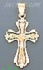 14K Gold Crucifix Italian Enamel Cross Charm Pendant