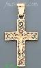 14K Gold Crucifix Italian Enamel Cross Charm Pendant