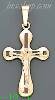 14K Gold Crucifix Italian Enamel Cross Charm Pendant