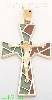 14K Gold Crucifix Italian Enamel Cross Charm Pendant