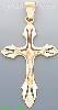 14K Gold Crucifix Italian Enamel Cross Charm Pendant