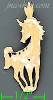 14K Gold Unicorn Dia-Cut Charm Pendant