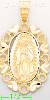 14K Gold Virgin Dia-Cut Charm Pendant
