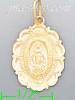 14K Gold Religious Dia-Cut Charm Pendant