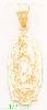 14K Gold Virgin Dia-Cut Charm Pendant