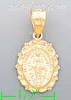 14K Gold Religious Dia-Cut Charm Pendant