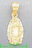 14K Gold Religious Dia-Cut Charm Pendant