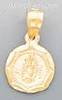 14K Gold Religious Dia-Cut Charm Pendant