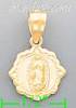 14K Gold Religious Dia-Cut Charm Pendant