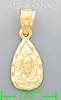 14K Gold Religious Dia-Cut Charm Pendant