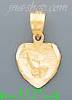 14K Gold Religious Dia-Cut Charm Pendant