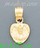 14K Gold Religious Dia-Cut Charm Pendant