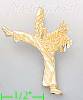 14K Gold Karate Kick Dia-Cut Charm Pendant