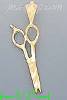 14K Gold Scissors Dia-Cut Charm Pendant