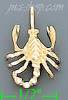 14K Gold Scorpion Dia-Cut Charm Pendant