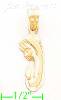 14K Gold Virgin Praying Dia-Cut Charm Pendant