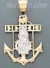 14K Gold Virgin High Polish Anchor Charm Pendant