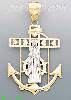 14K Gold Virgin High Polish Anchor Charm Pendant