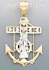 14K Gold Virgin High Polish Anchor Charm Pendant