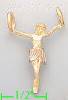 14K Gold Jesus Christ 3Color Dia-Cut Charm Pendant