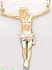 14K Gold Jesus Christ 3Color Dia-Cut Charm Pendant