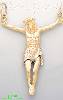 14K Gold Jesus Christ 3Color Dia-Cut Charm Pendant